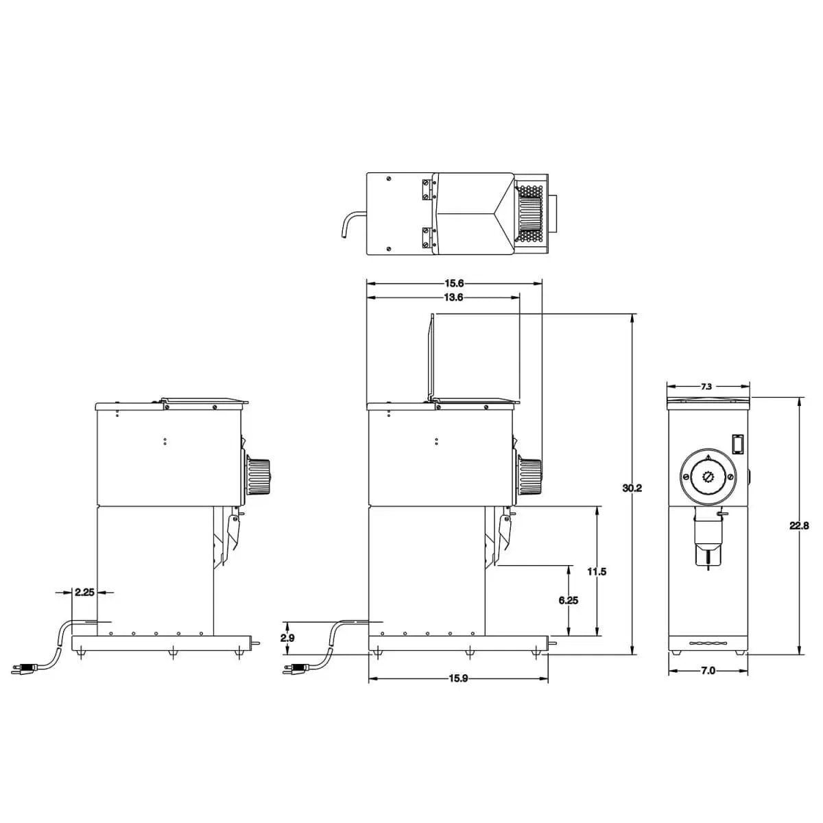 Bunn G1 HD 1 lb. Bulk Coffee Grinder Black 22104.0000 - Image 3